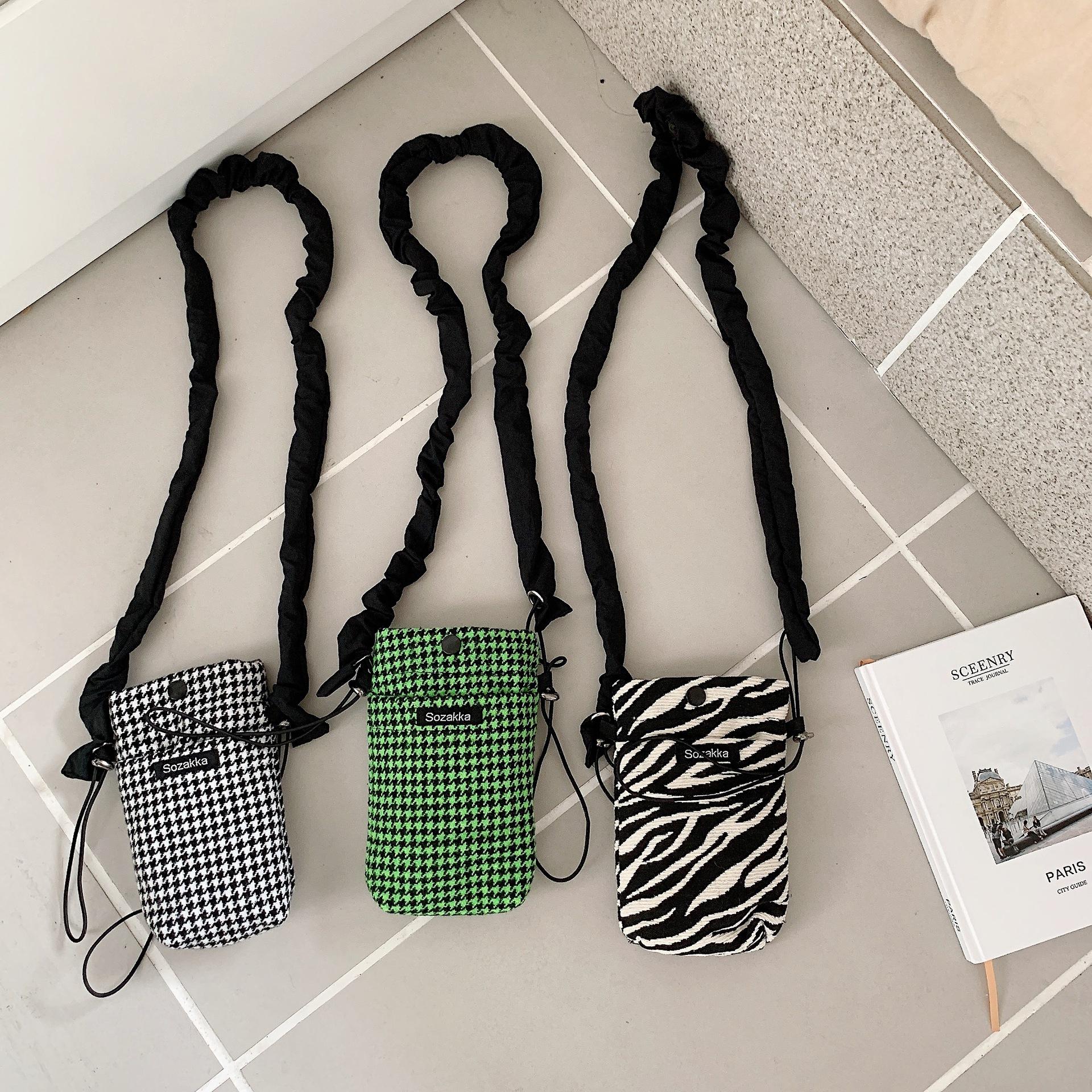 

Женская милая сумка через плечо в клетку «Тысяча птиц» в клетку на одно плечо