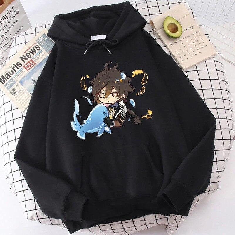 Anime Genshin Impact Cartoon Sudadera con Capucha Anime Genshin Impact Cartoon Sudadera con Capucha