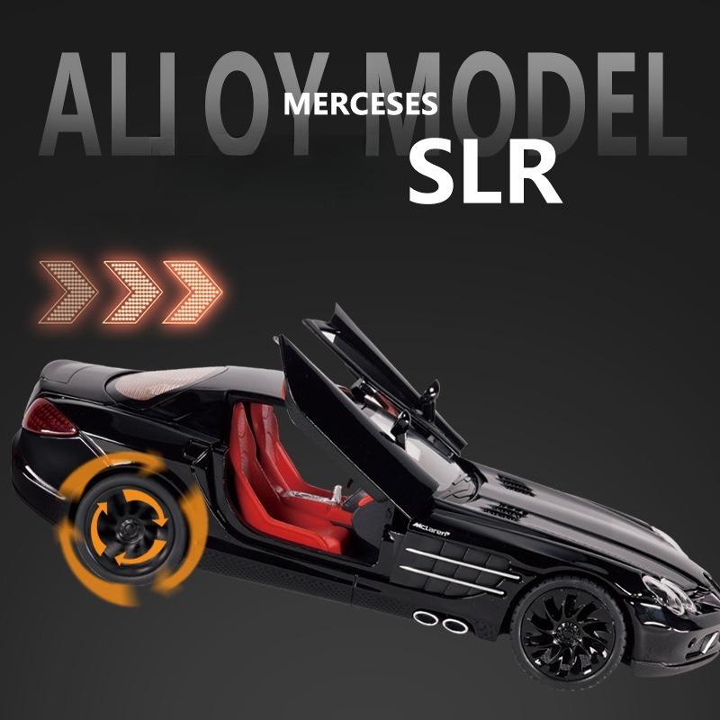 1:24 SLR AMG Alloy Car Model Diecasts & Toy Vehicles Metal Toy Car Model Simulation Sound Light Collection Kids Gift