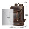 Herren Rucksack Retro Echtleder Casual Rucksack mit großer Kapazität Business Laptoptasche