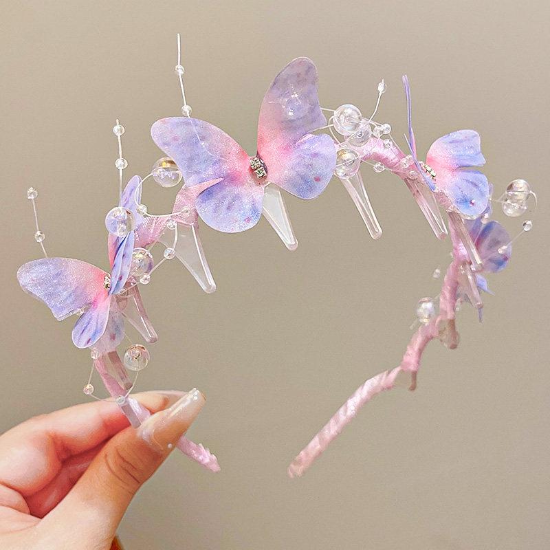 3D Butterfly Girl Headband 2026: Anti-Slip Fairy Hair Clip Tool for Toddlers
