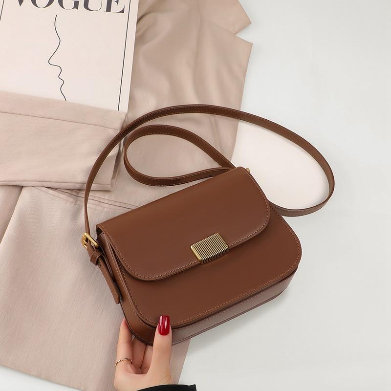 Tasche 2025 Neue Leder Crossbody Damenhandtasche Ein Schulter Achseltasche Kleine quadratische Tasche Pendler Casual Tofu Tasche Gepäck