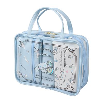 Θήκη Ταξιδιού Διαφανής Ταξιδιού Sanrio Μπλε Cinnamoroll [Sifre] Σετ, Θήκη, Θήκη, Χαρακτήρες, SA19. Καλλυντικά,