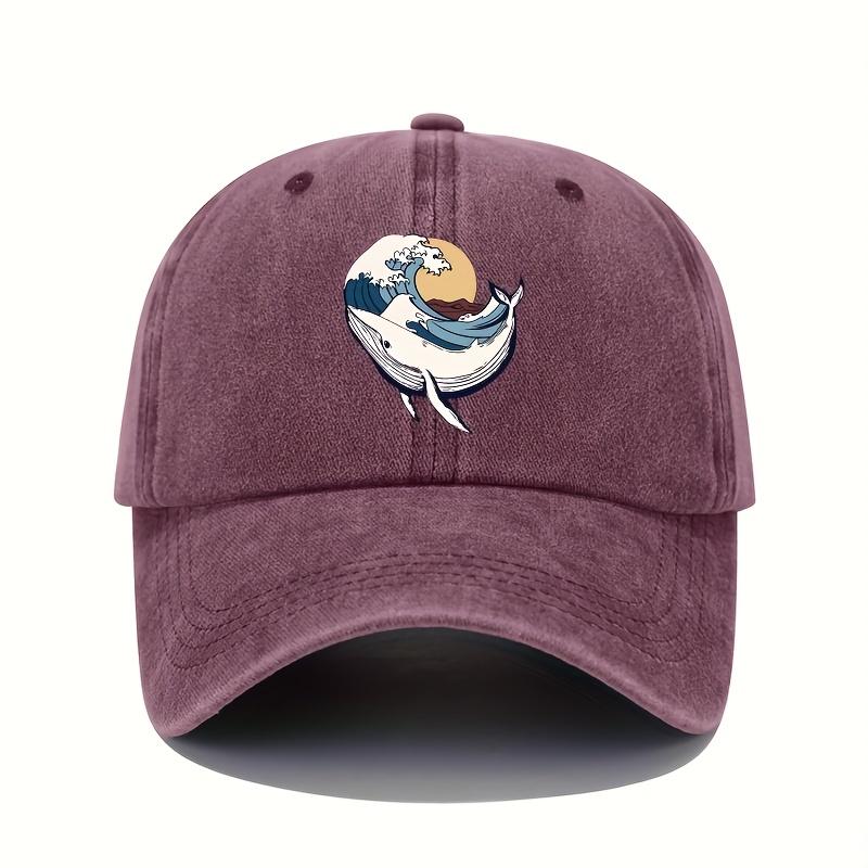 Verstellbare Baseballkappen mit Surf- und Wellenmustern für Damen und Herren, geeignet für Sport und Freizeit