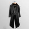 Gentleman Tailcoat Solid Color Long Sleeves Gothic Outerwear Single Breasted Split Tuxedo Coat for Halloween