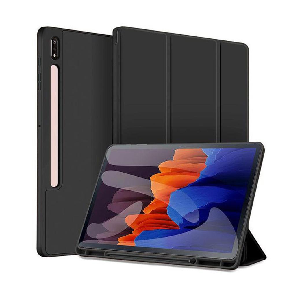 Чехол для Samsung Galaxy TAB S7 Plus/S8 Plus/S7 FE с чехлом-держателем для карандаша Чехол Samsung 12.4 S7 Plus S8 Plus S7FE чёрный