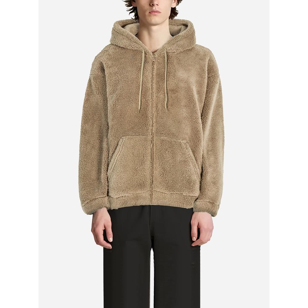 

DaiSo [common] Fluffy Long Sleeve Fleece Hoodie Zip Up S Milk Brown
