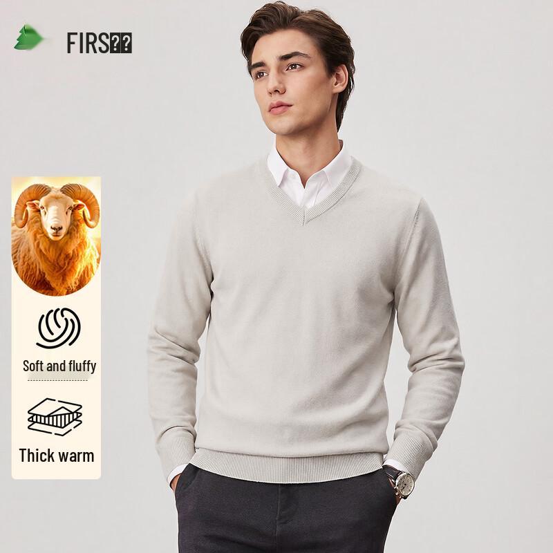 FIRS Men s Winter Wool Blend Round Neck Pullover Sweater 2XL