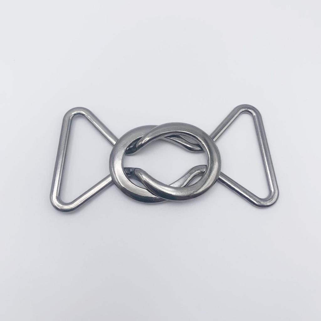 Minimalist Eight-Character Metal Alloy Buckle for Waist-Cinching and Curtain Tieback Accessories