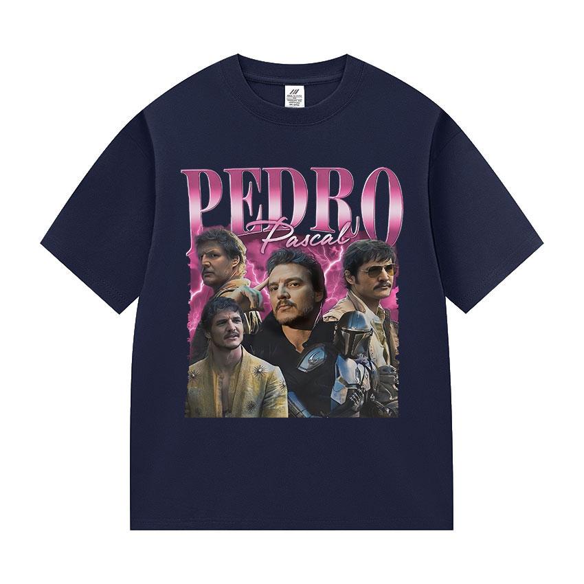 2025 Summer Actor Pedro Pascal Movie Graphic Tshirt Mens Retro Highquality Fashion Clothes 100 Cotton Oversized Tshirt