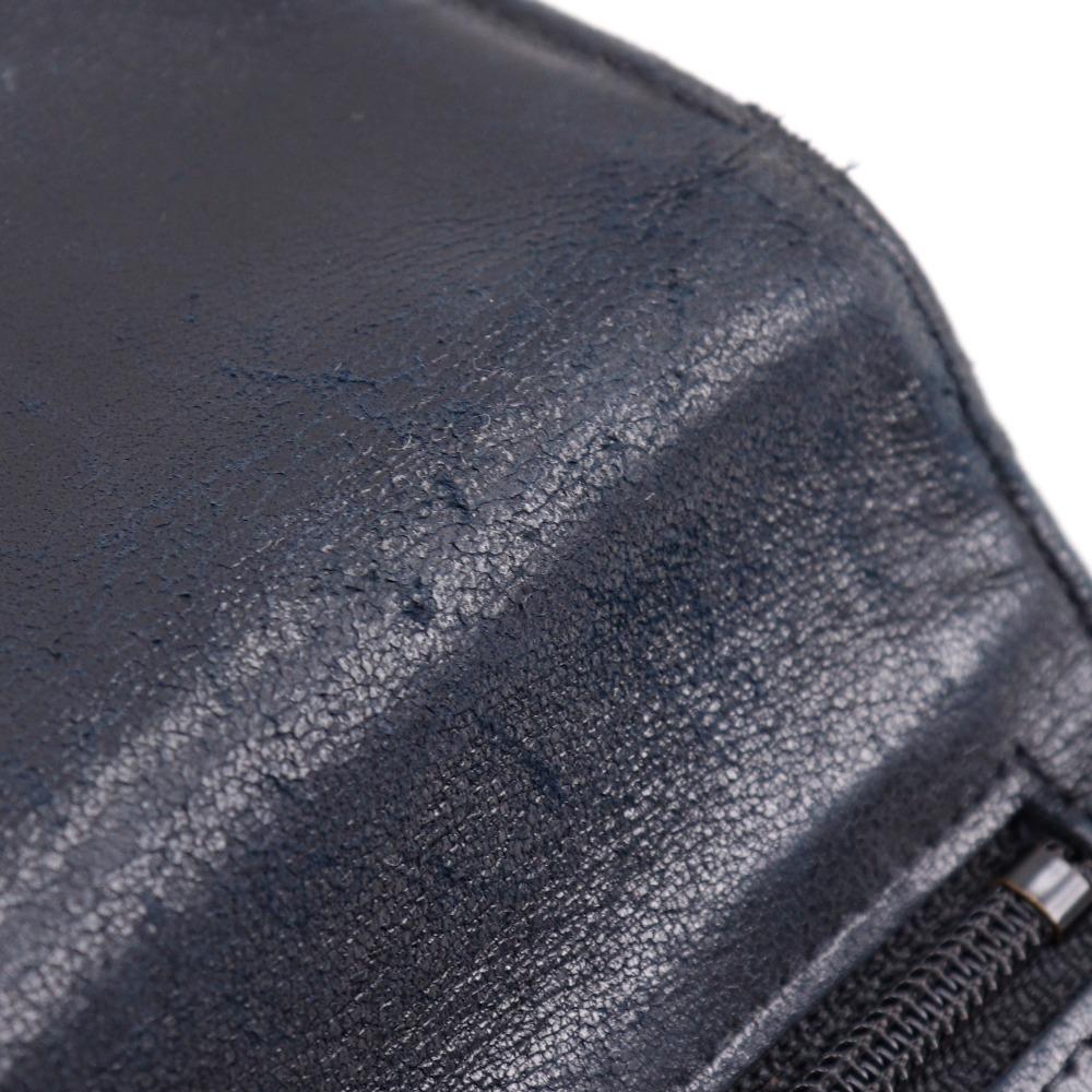 Chanel COCO Mark Purse Vintage Black Lambskin Women Used