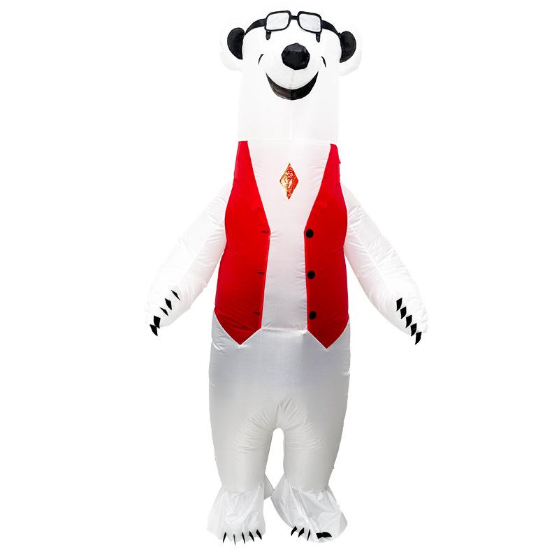 Reindeer & Gingerbread Man Inflatable Santa Costume for Christmas Party Stage Props