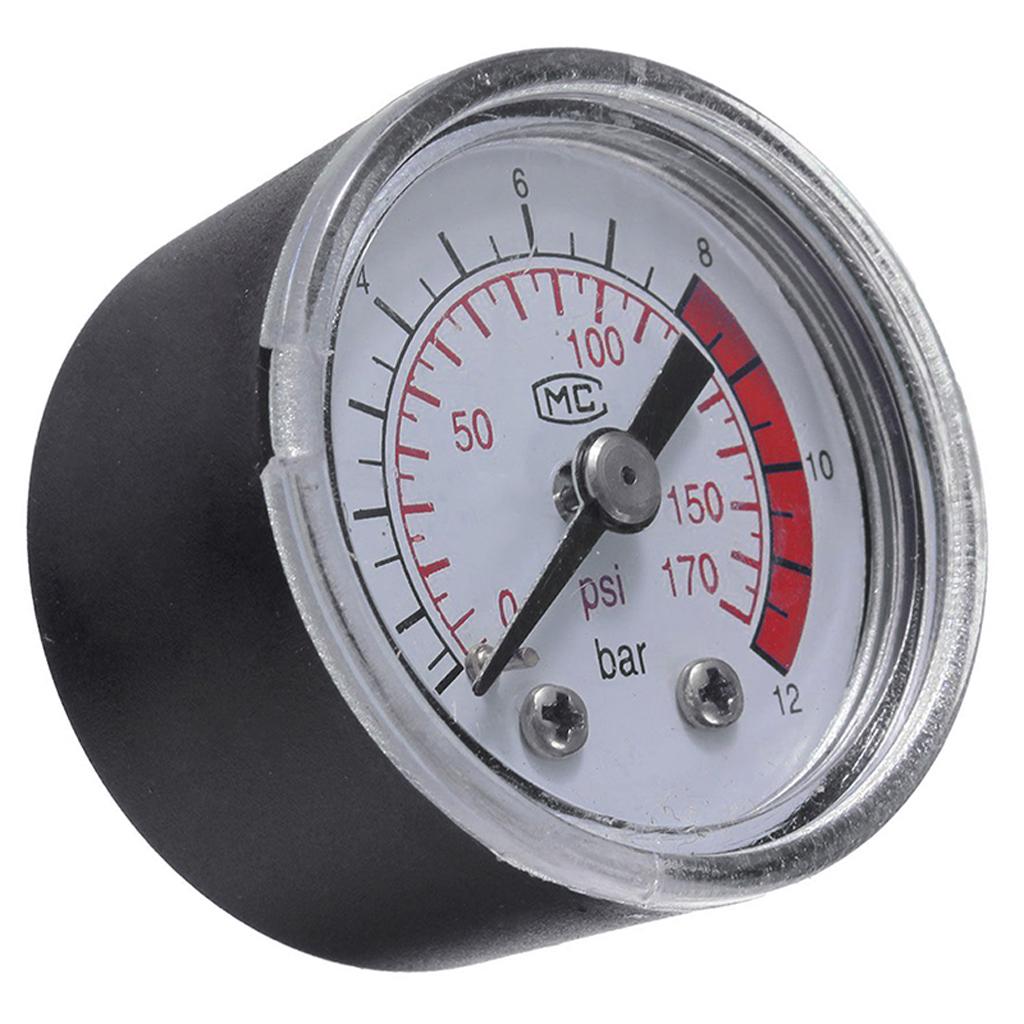 Air Compressor Pneumatic Hydraulic Fluid Pressure Gauge 0-12Bar / 0-170PSI