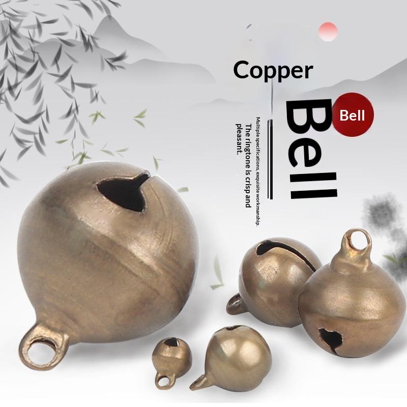 5/10/20/50 Stück 6/8/10/12/14/16/18/20/25 mm Kupfer Glöckchen Kleine Lose Perlen für Frohe Weihnachten Deko DIY Bastelzubehör