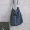 IELGY Denim Bag Large-Capacity One-Shoulder Messenger Korean Version Trendy All-Match Handbag
