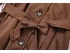 2024 Autumn Women's European & American Style Double-Button Lapel Trench Coat