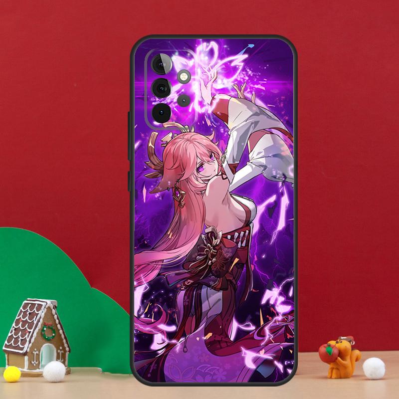 Yae Miko Genshin Impact Case For Samsung Galaxy A54 A06 A16 A26 A36 A56 A53 A32 A52 A33 A13 A55 A35 A15 A14 A34 A17