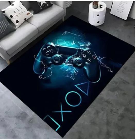 3D Spielteppich Jungenzimmer Großer Gaming-Teppich Controller-Design Kinder Krabbeln Spielen Rutschfeste Bodenmatte Zuhause Schlafzimmer Dekor Teppiche