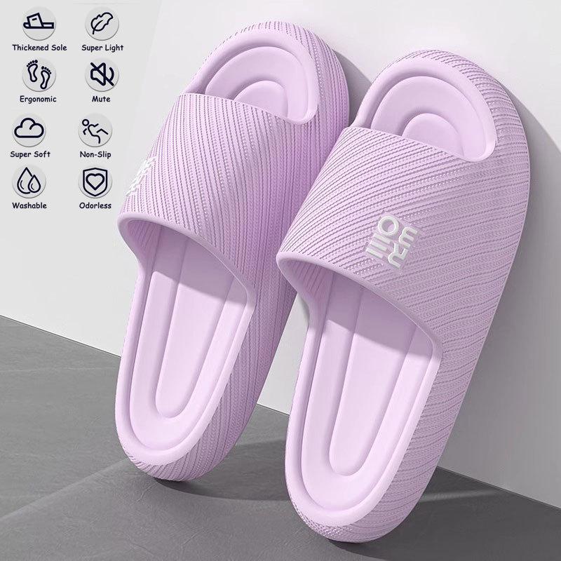 

Крутые тапочки женские летние домашние тапочки для пары для дома для ванной комнаты EVA мужские банные крутые тапочки 44/45 фиолетовый