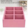Coffee Station Organizer with Small Dividers Wooden Coffee Bar Accessories Storage Box for Countertop Decor Pink