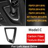 Textura de fibra de carbono para bmw f30 f10 f15 f07 f20 f21 f22 f32 f34 f35 5gt quadro do painel de mudança de engrenagem do carro botão de engrenagem capa cabeça guarnição