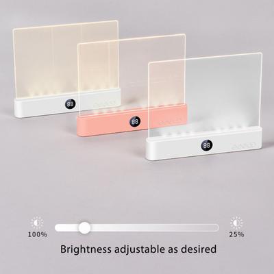 Book Light Rechargeable Clear LED Flat Reading Light Dimmable Panel Plate Lamp with 3 Colors And Timer Full Page Light for Readers Book Lovers
