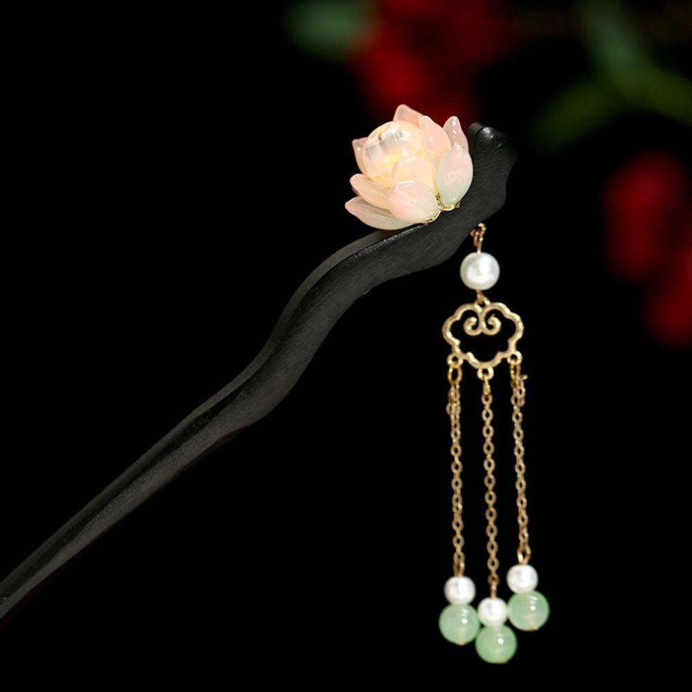 

Деревянный фонарь с кисточкой для волос, люминесцентный фонарь, шпилька для волос, палочки для длинных волос оранжевый