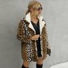 3 Leopard Print Autumn and Winter Plush Imitation Fur Coat Coat