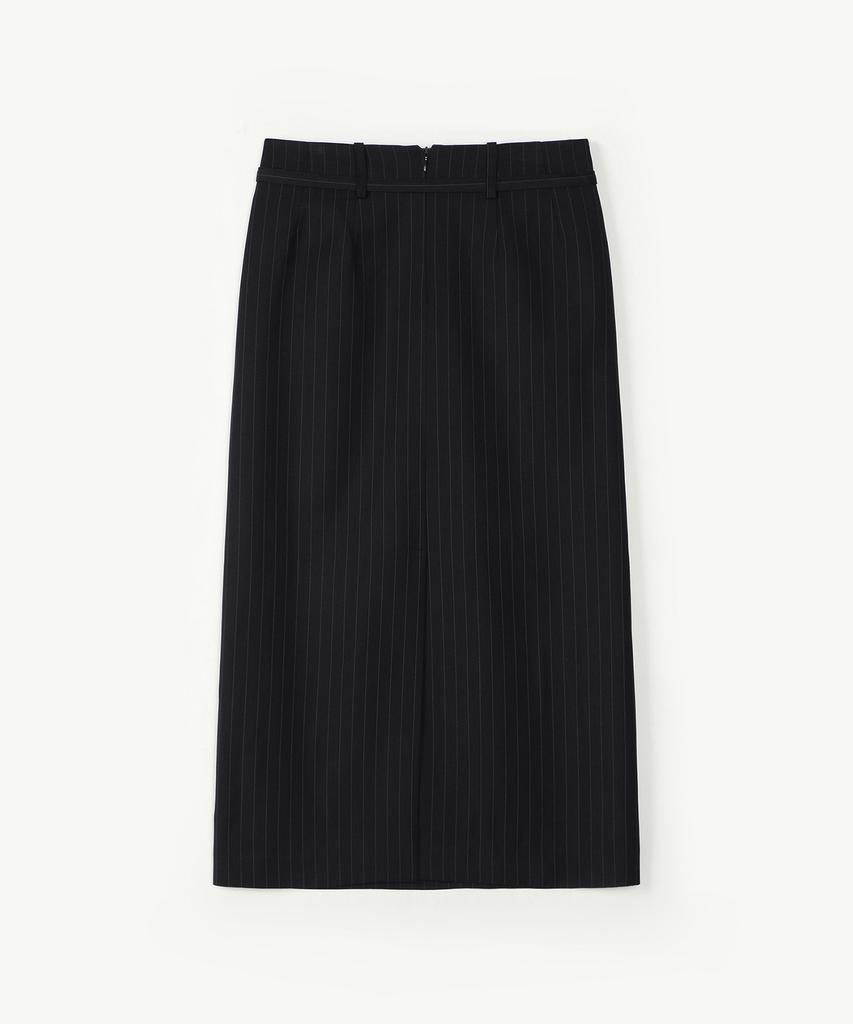 Awi Stripe H-Line Skirt_Navy