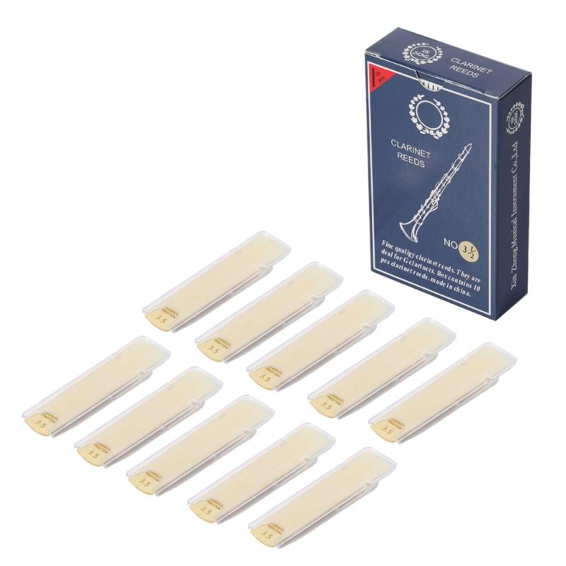 

10pcs Clarinet Reeds Tone Strength 1.0/1.5/2.0/2.5/3.0/3.5 Traditional Reeds for Children & Adults Easy to Use
