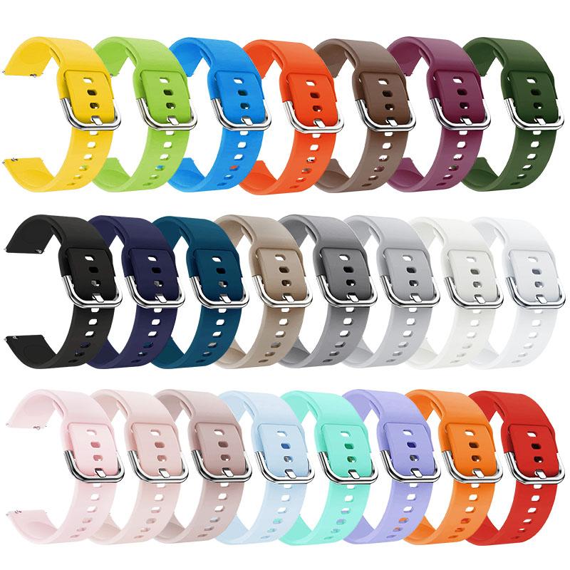 18mm 20mm 22mm Silikonový řemínek pro Samsung Galaxy Watch Active 2 Watch3 45mm 42mm Gear S3 Řemínek náramek pro Amazfit bip Huawei GT Honor Watch