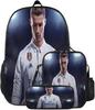Zaino Stampa Stella del Calcio Tre Pezzi Zaino Scolastico per Bambini, Zaino per Studenti delle Scuole Primarie e Secondarie, Astuccio