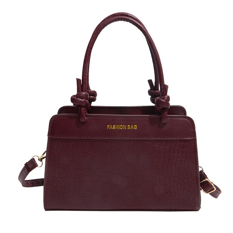 Casual Handbag Women's Small Square Bag New Fashionable Texture Messenger Bag Splicing Niche Bag