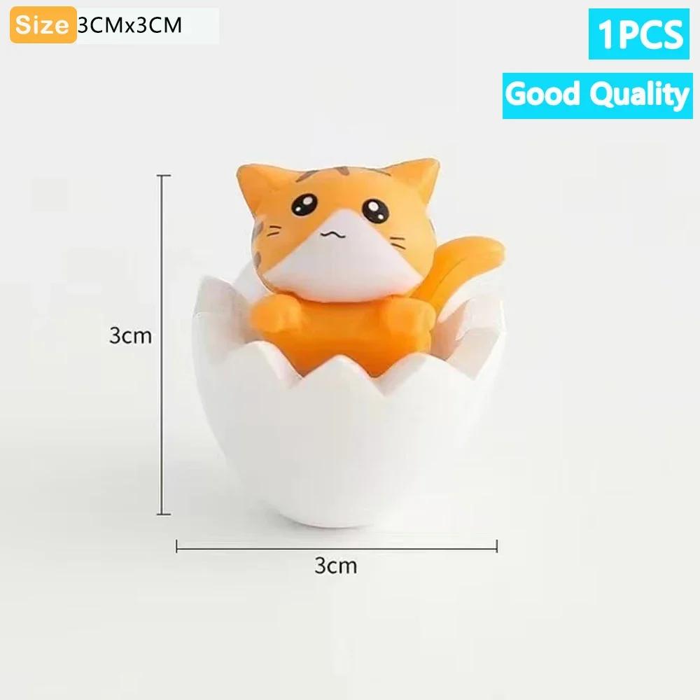 Kawaii 1-4 Stück Mini Katze Ornament Garten Kätzchen Statue Heimdeko Geschenk Kinder Kinder Babyzimmer Dekoration Spielzeug Miniaturfiguren