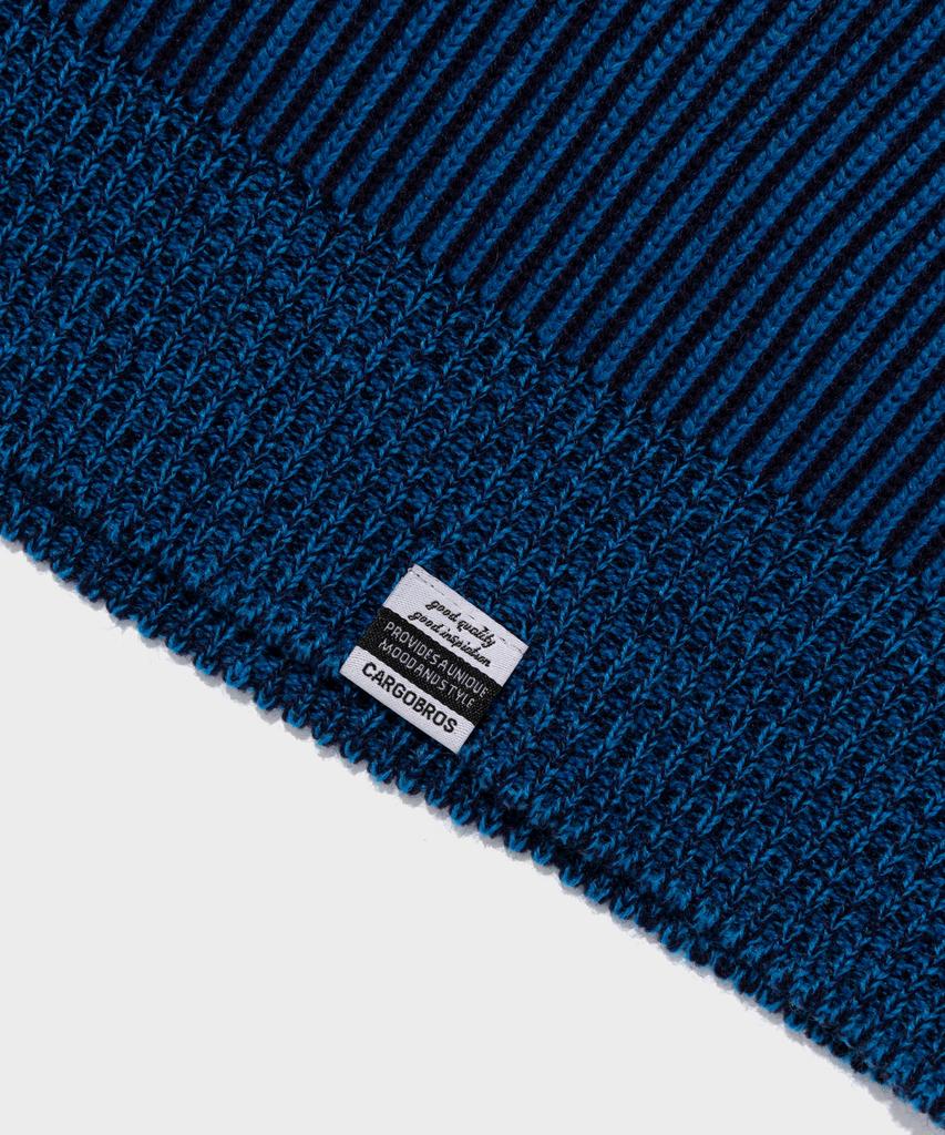 CARGOBROS Filling Two-Tone Over Round Knit (Blue)