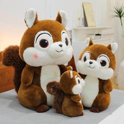 Brinquedo de Pelúcia Grande Esquilo Chichi Boneca Fofa Titi Boneca para Dormir Presentes para Crianças