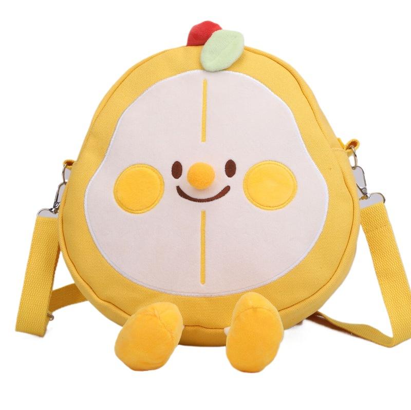 Cartoon Cream Farm Canvas Bag Bag 2025 Summer Soft Girl Bag Funny Versatile Casual Shoulder Oblique Span Bag