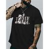 European Size Men's Short-sleeved T-shirt Summer Fashion Trend Top Printed Men's Bottoming Shirt Spring and Summer Round Neck Casual Top
