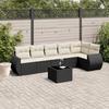 VidaXL Garden Lounge Set with Cushions 7 Pcs, Patio Sofas, Patio Furniture Set, Outdoor Furniture, Black 3253733