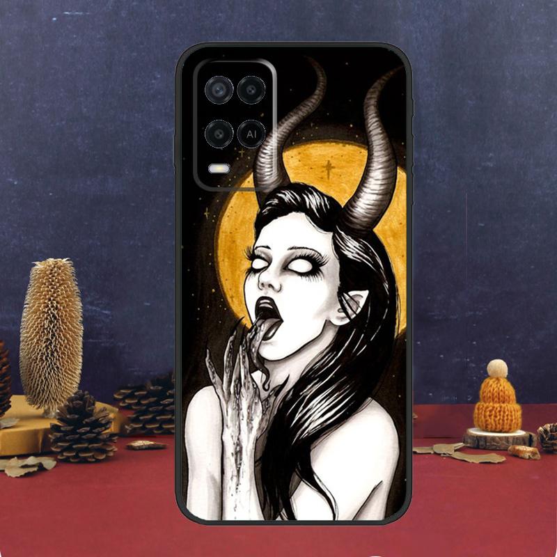 Devil Woman Case For Oppo A94 A74 A54 A15 A17 A57 A6 A5 Pro A16 A76 A96 A40 A60 A80 A18 A38 A58 A78 A98