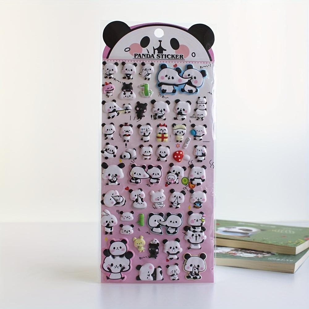 4 Pcs/lot Kawaii 3D Puffy Panda Daily Life Stickers Scrapbooking Diy Journal Stationery Sticker Cute Deco Aesthetic Art Supplies