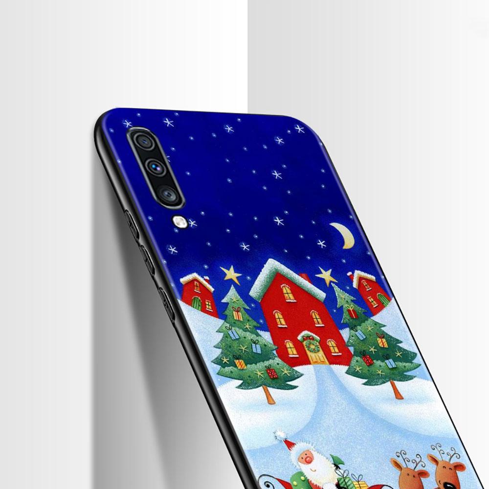 Christmas Snowman Deer Phone Case For Samsung Galaxy A50 A30 Note 8 9 20 Ultra A04 A50s A90 A40 A20e A10s A70 A20s M52 M33 M53