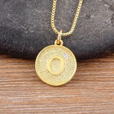 Nidin New Trendy Initial 26 Letters Pendant Charm Name Necklaces Cubic Zirconia Statement Jewelry Party Gifts For Women Men