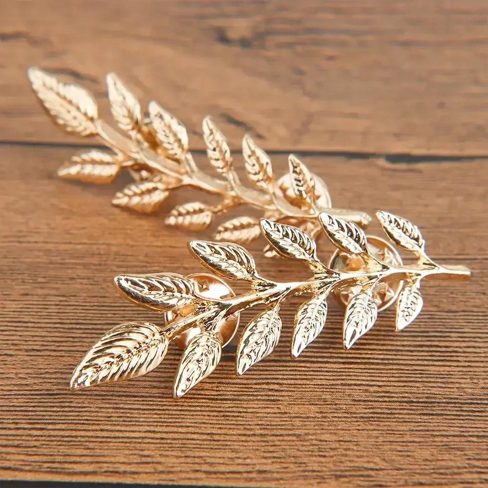 1Pc Maple Leaf Brooch Metal Vintage Women Girl CharmingExquisite Collar Lapel Pin Fashion Jewelry Party Garment Accessories