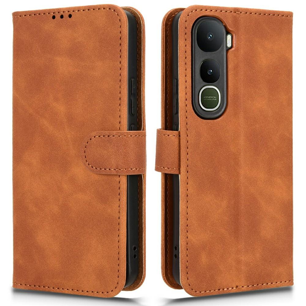 

For vivo Y400 5G Leather Case Skin Feel Anti Drop Wallet Flip Phone Cover