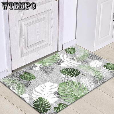 Covor simplu, moale, cu imprimeu de flori și frunze, culoare deschisă, pentru dormitor, living, zonă, covor, ușă, cadou, decor pentru cameră de acasă