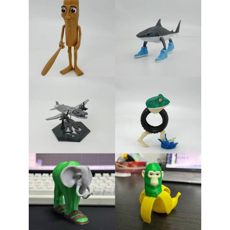 Printed Tung 3d Tung Tungsahur Action Figure Model Assembly Toy Desk Decor Gift