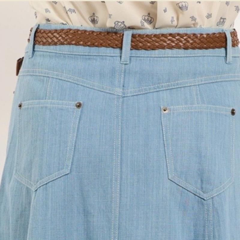 Bcbg Denim Pleated Skirt B5m3s202