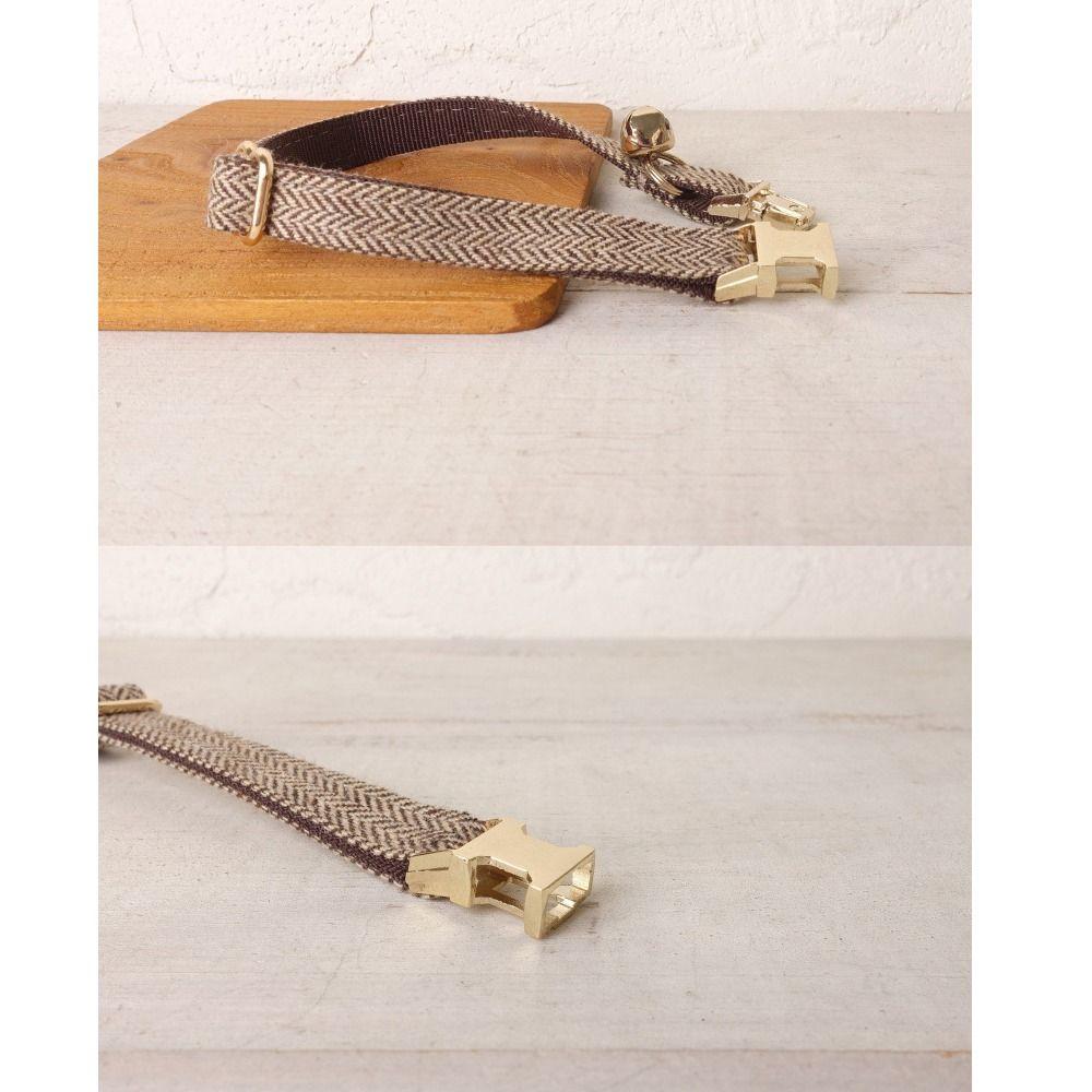 Solid Color Cat Collar with Bell Metal Buckle Pet Dog Collar Practical Pet ID Name Tag Pet Show