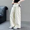 6-16 Years Kids Girls Loose Pants Wide-leg Pants